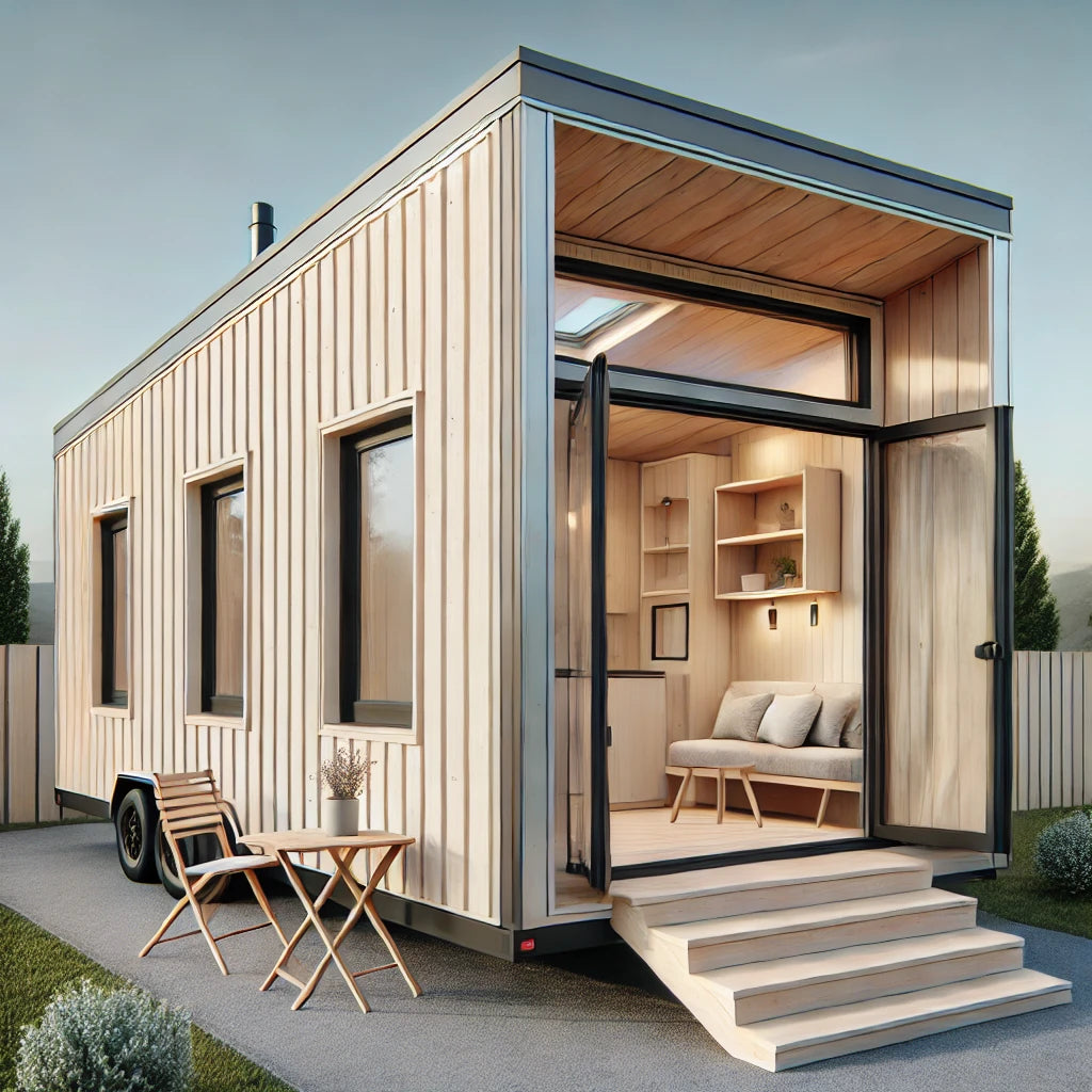 Expandable 13x20ft portable prefab unit for versatile use.