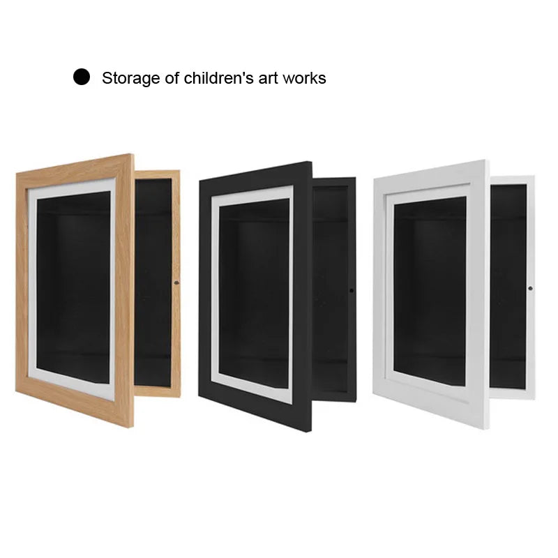 Elevate Kids' Creativity with 2-in-1 Wooden Art Frames for A4 Masterpieces!
